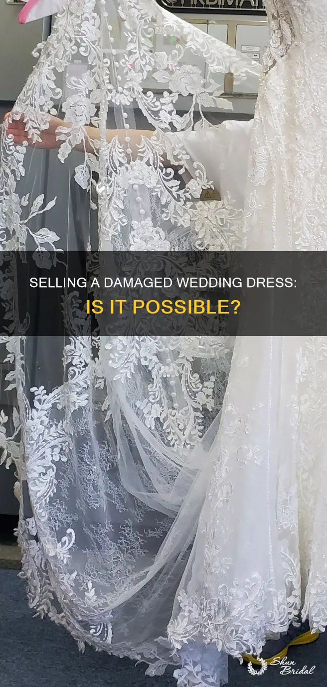 can you sell a wedding dress with some damage