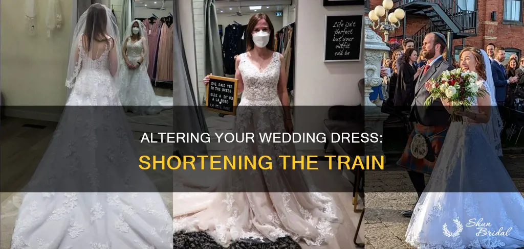 can you shorten a train on a wedding dress