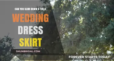 How to Slim Down a Tulle Wedding Dress Skirt