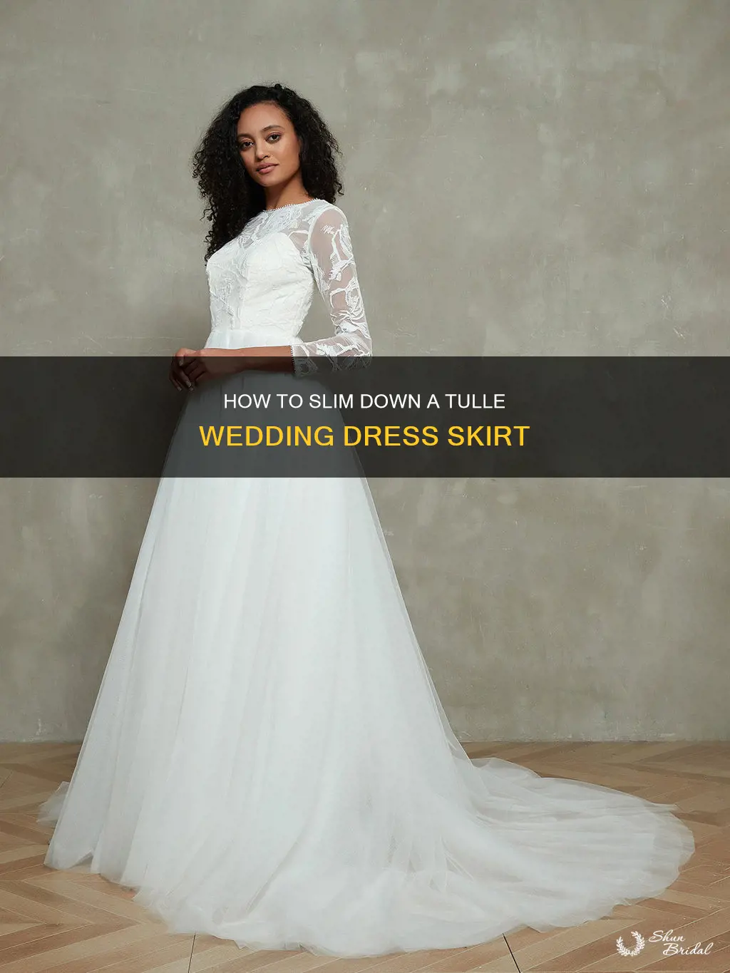 can you slim down a tulle wedding dress skirt
