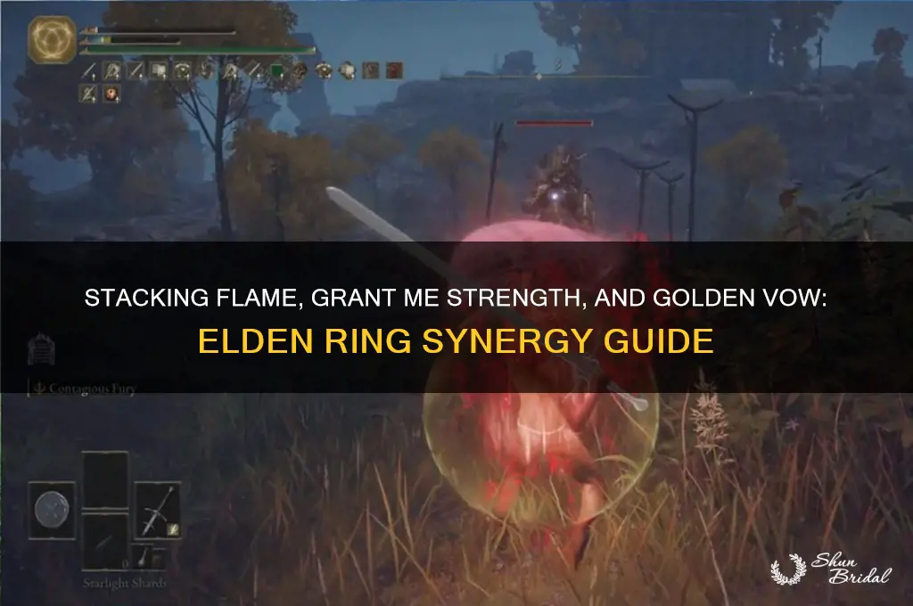 can you stack flame grant me strength and golden vow