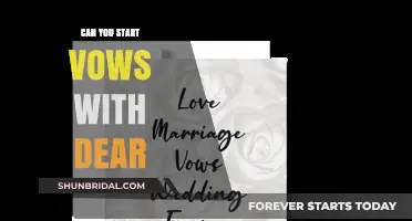 Can You Start Vows with Dear? A Wedding Tradition Explored