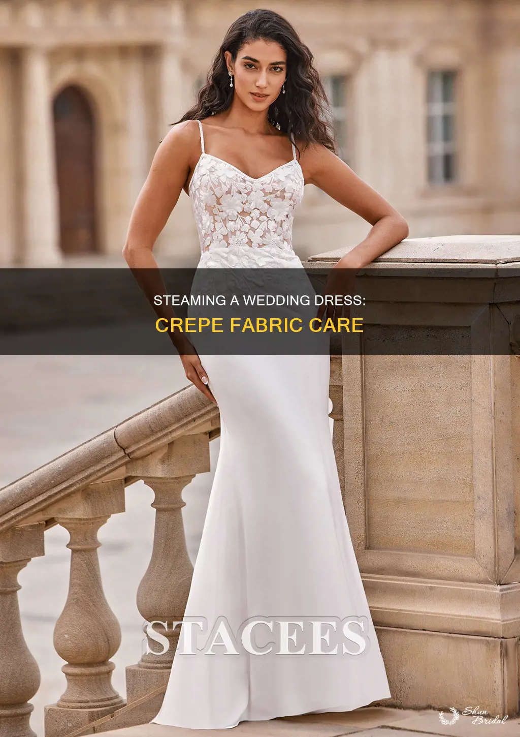 can you steam a crepe wedding dress