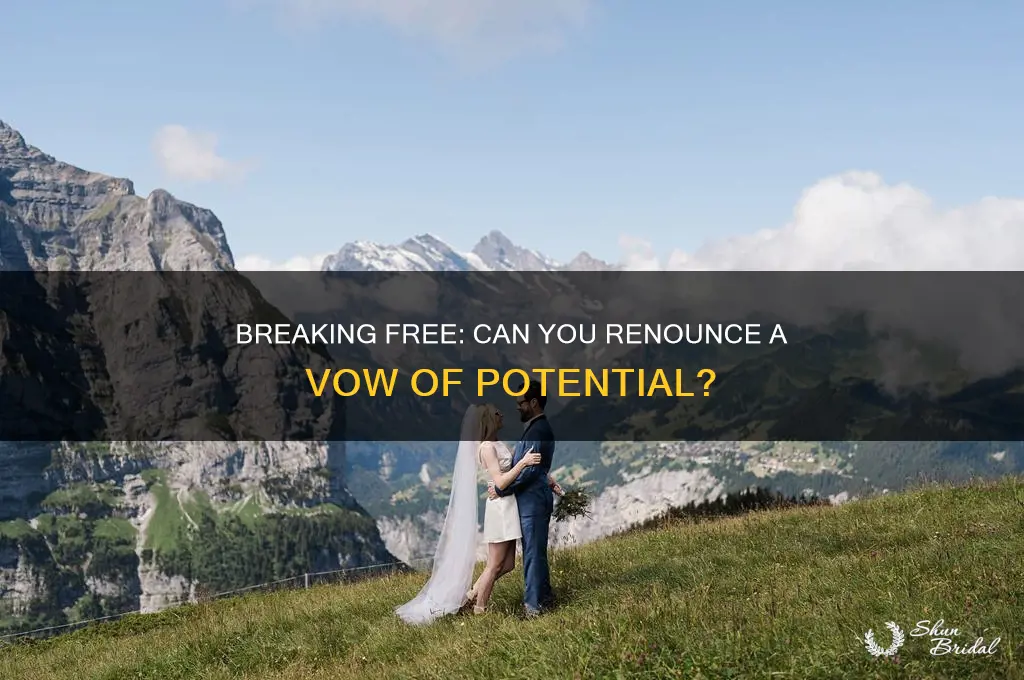 can you take off vow of potenital
