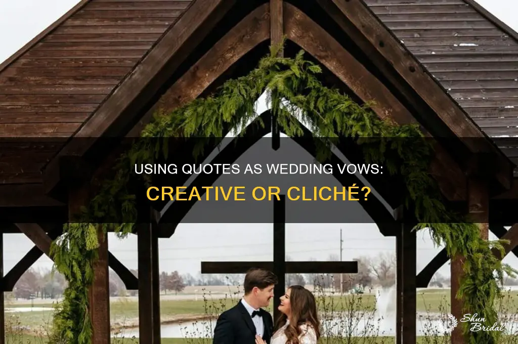 can you use a quote as a wedding vow