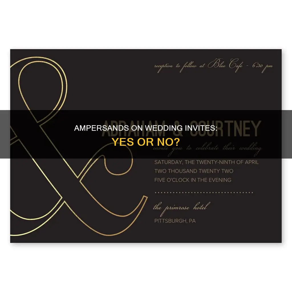 can you use an ampersand in a wedding invitation