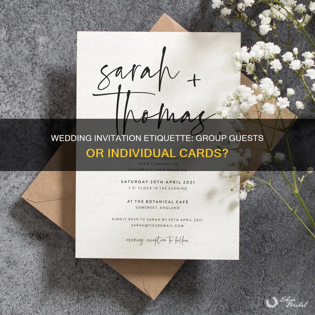 can you use group everyone together for wedding invitations