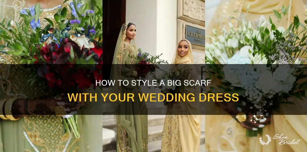 can you wear a big scarf on your wedding dress