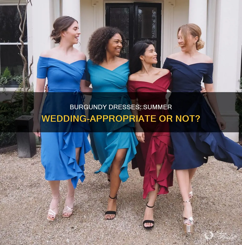 can you wear a burgundy dress to a summer wedding