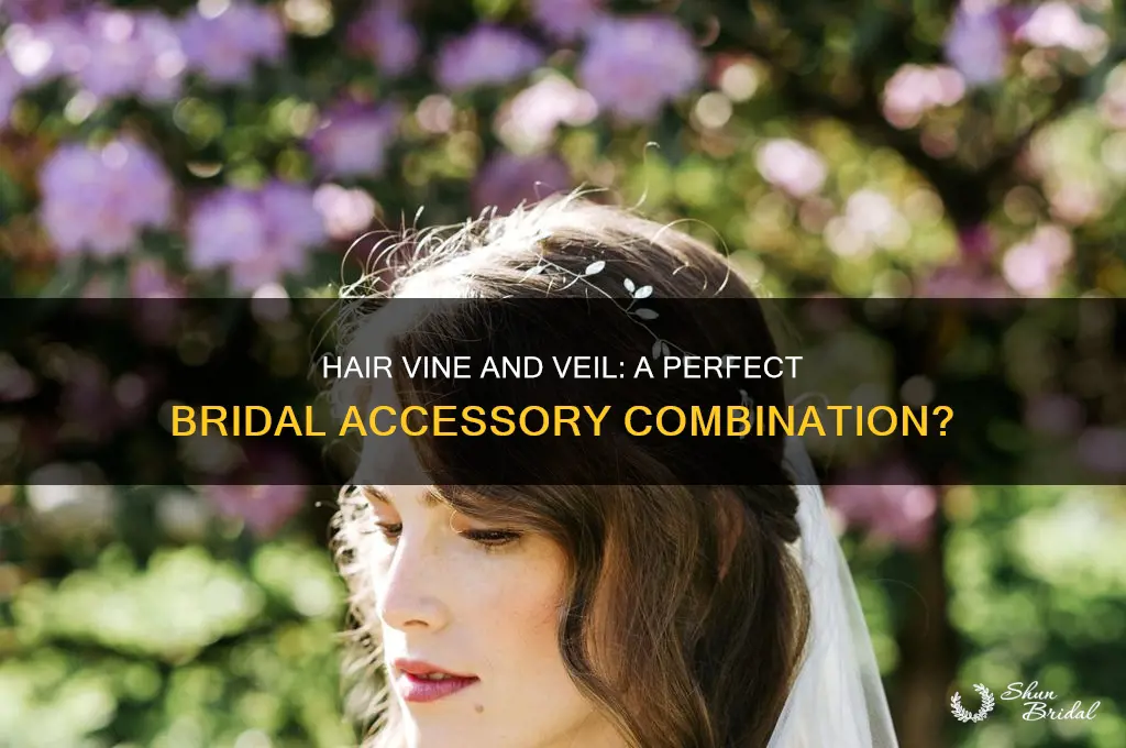can you wear a hair vine with a veil