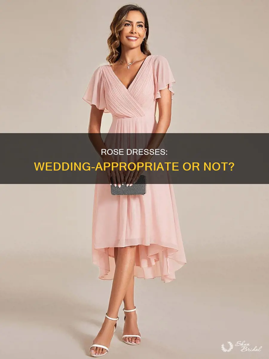 can you wear a light rose dress to a wedding