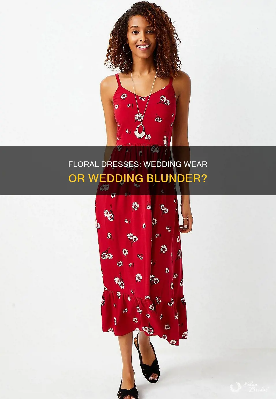 can you wear a red floral dress to a wedding
