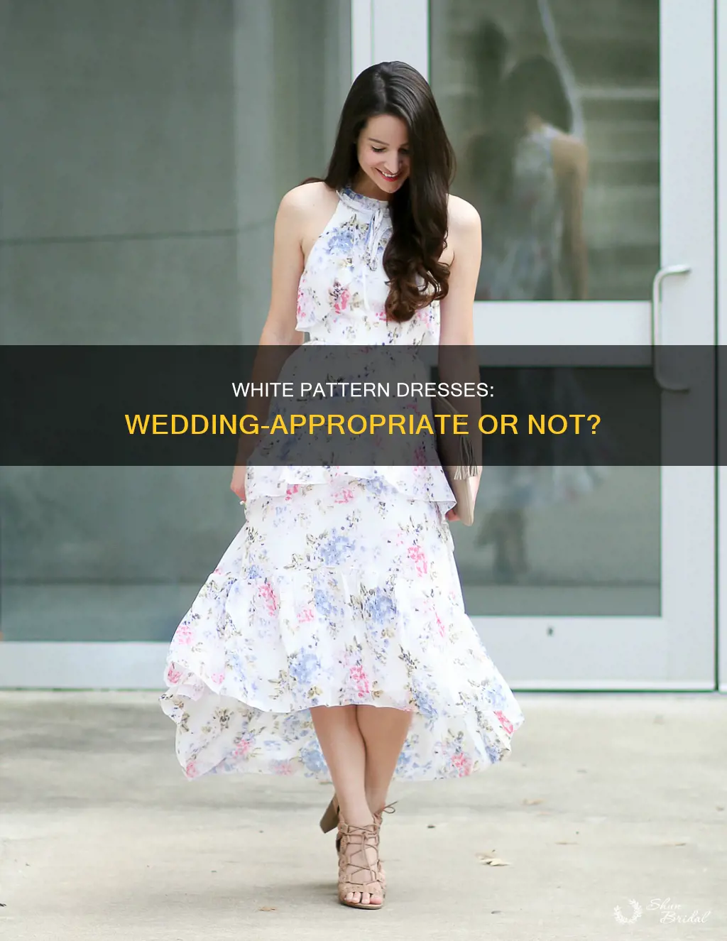 can you wear a white pattern dress to a wedding