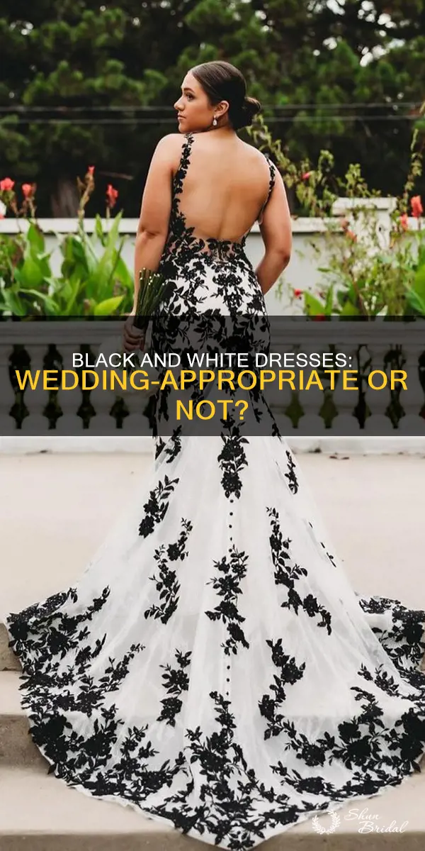 can you wear black and white dress to a wedding