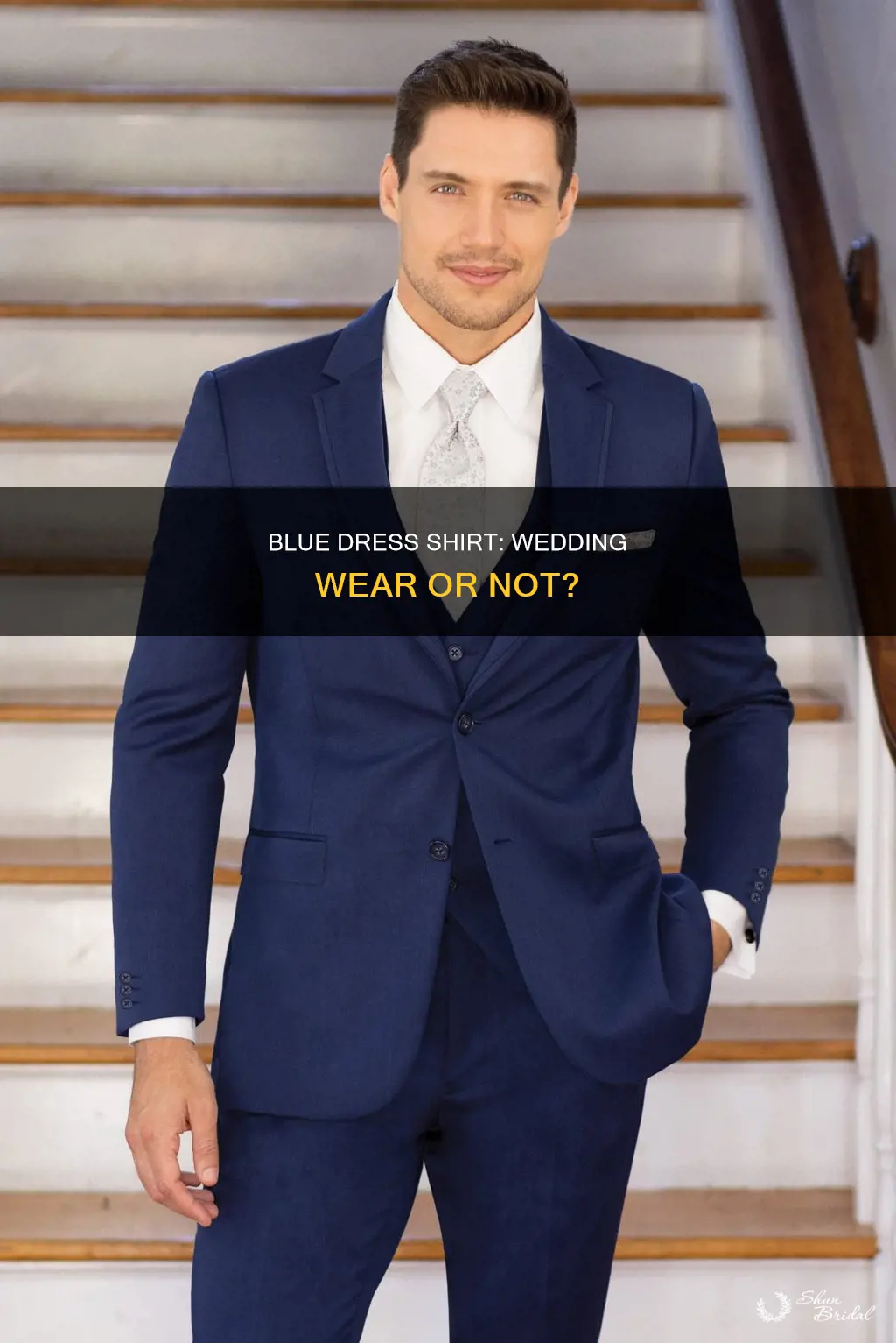 can you wear blue dress shirt to wedding