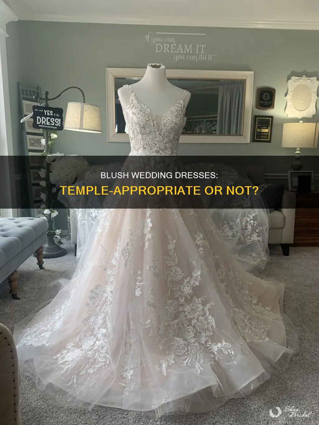 can you wear blush wedding dresses in the temple