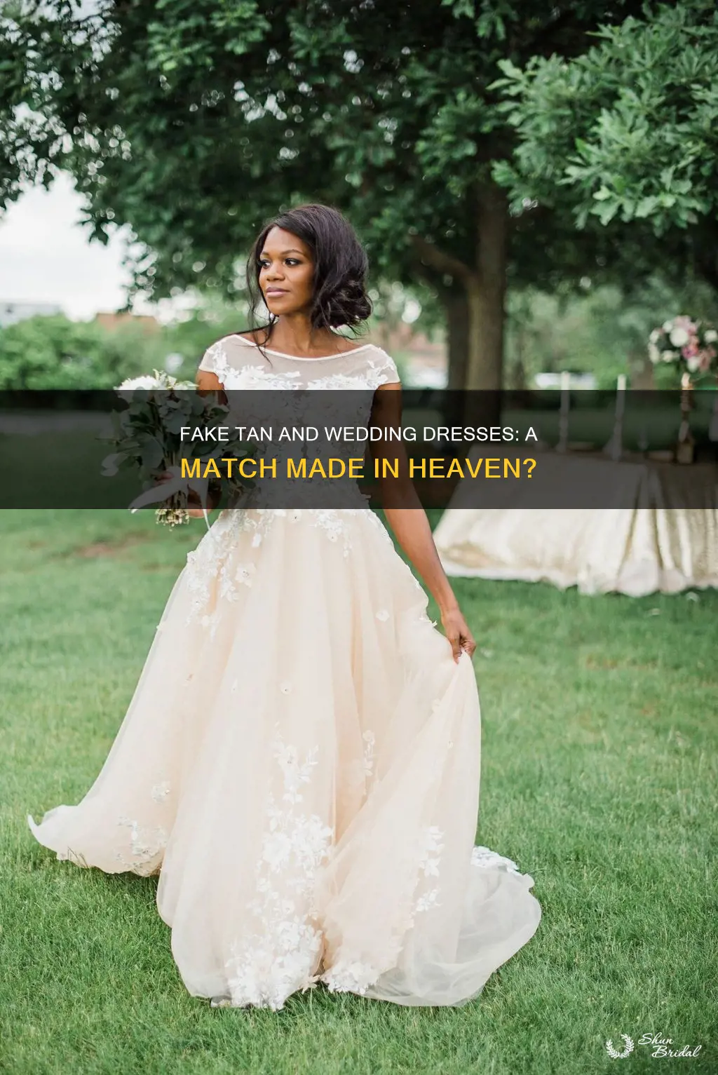 can you wear fake tan to try on wedding dresses