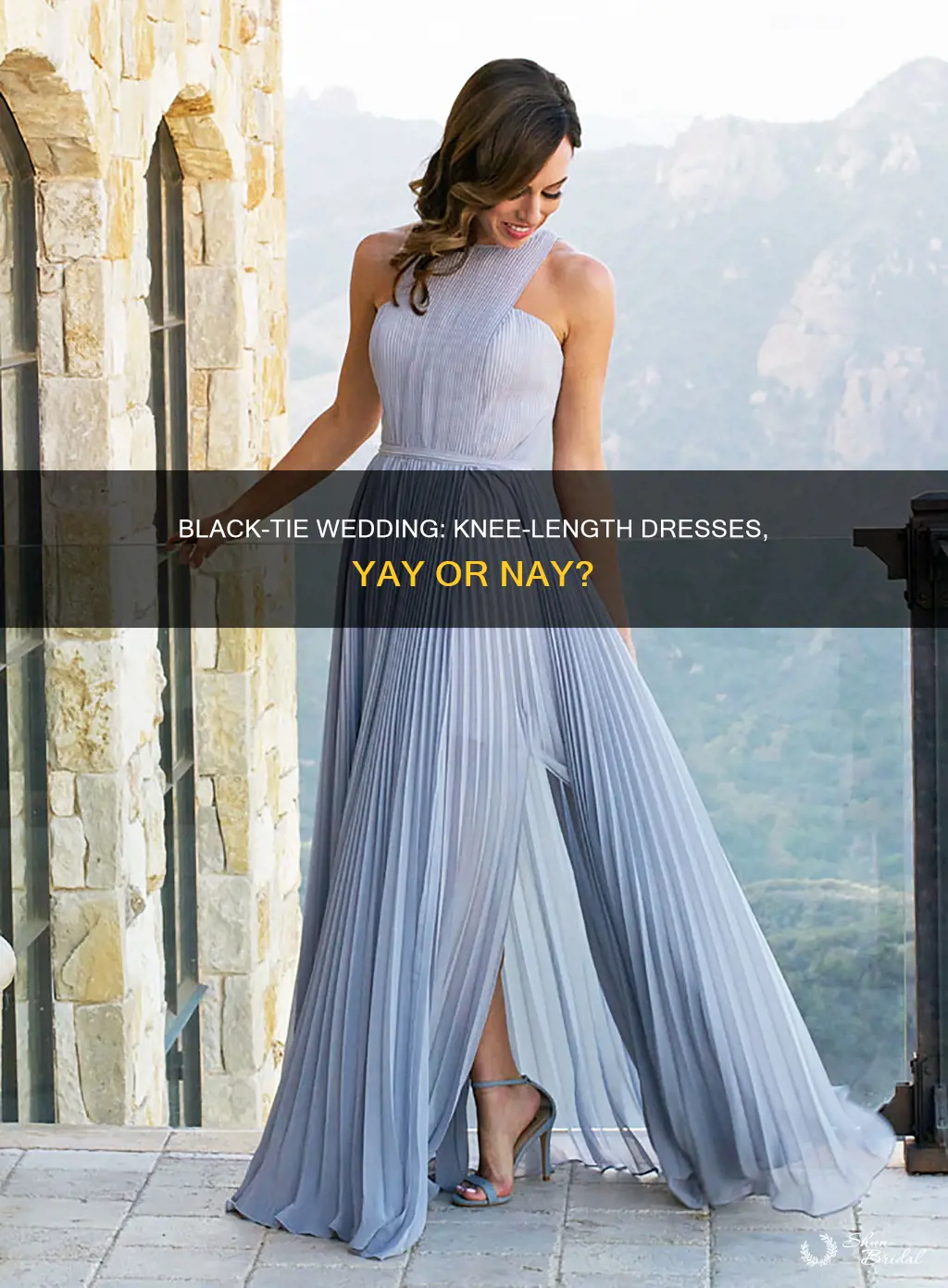 can you wear knee length dress to black tie wedding