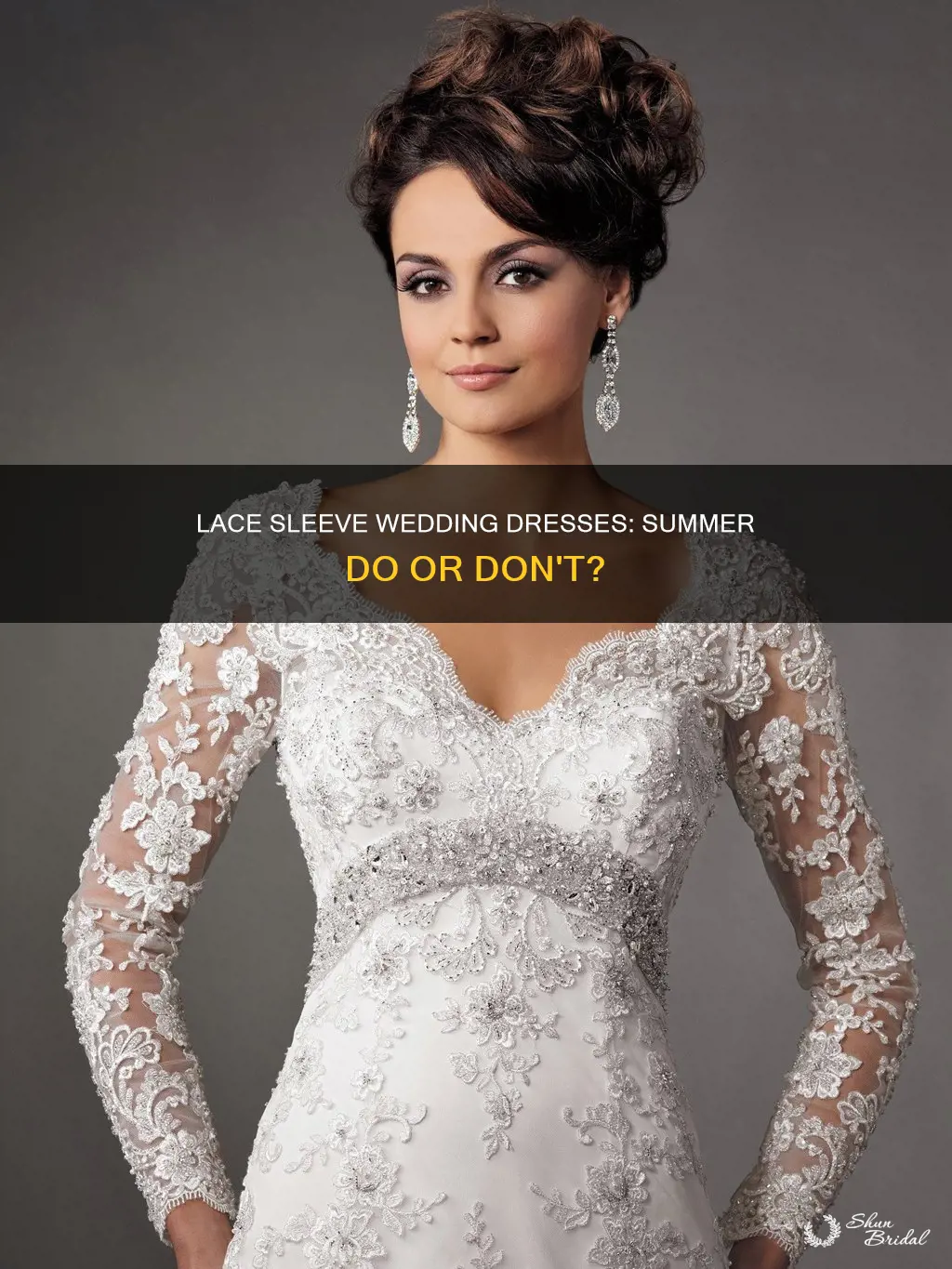 can you wear lace sleeve wedding dress summer