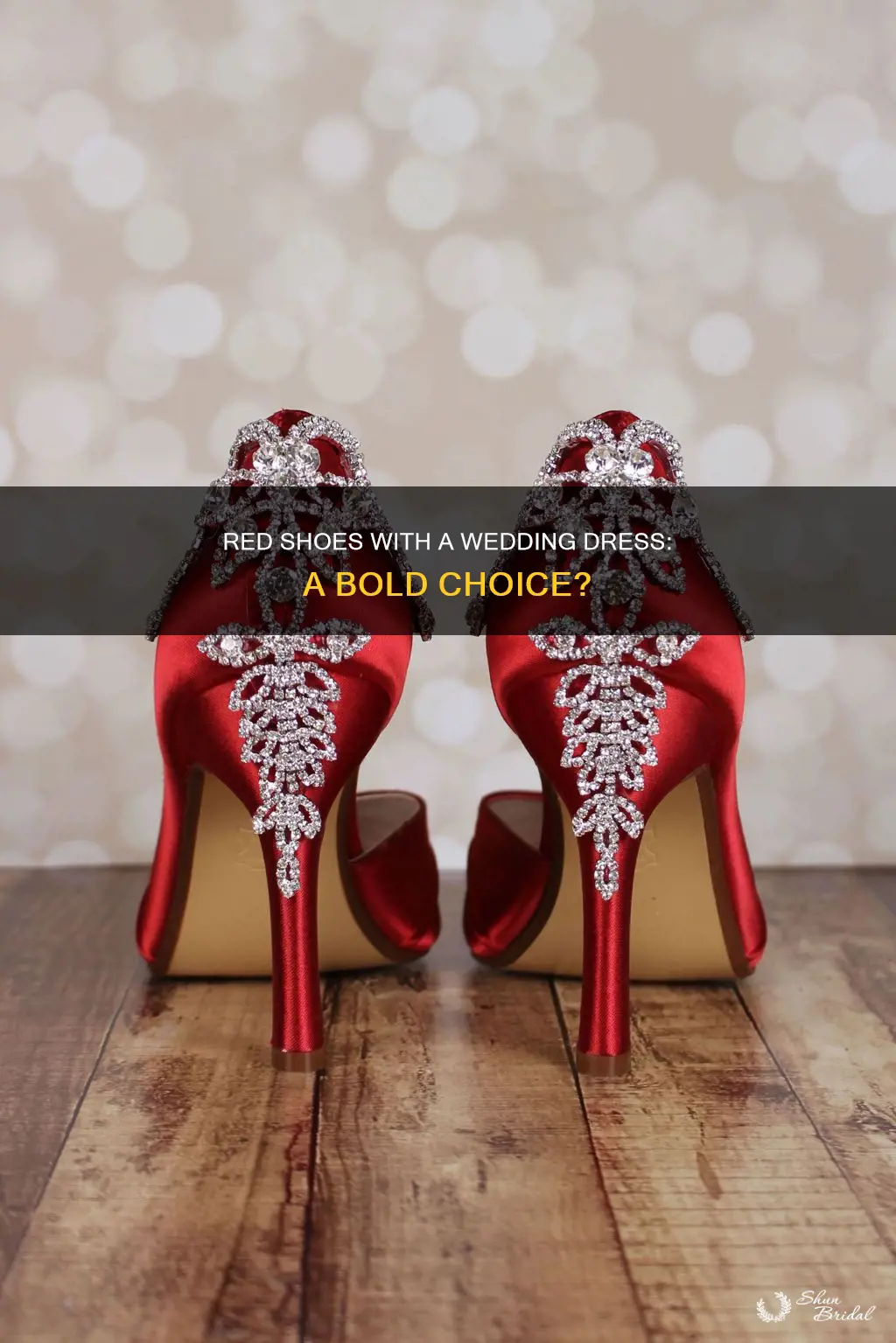 can you wear red shoes with your wedding dress