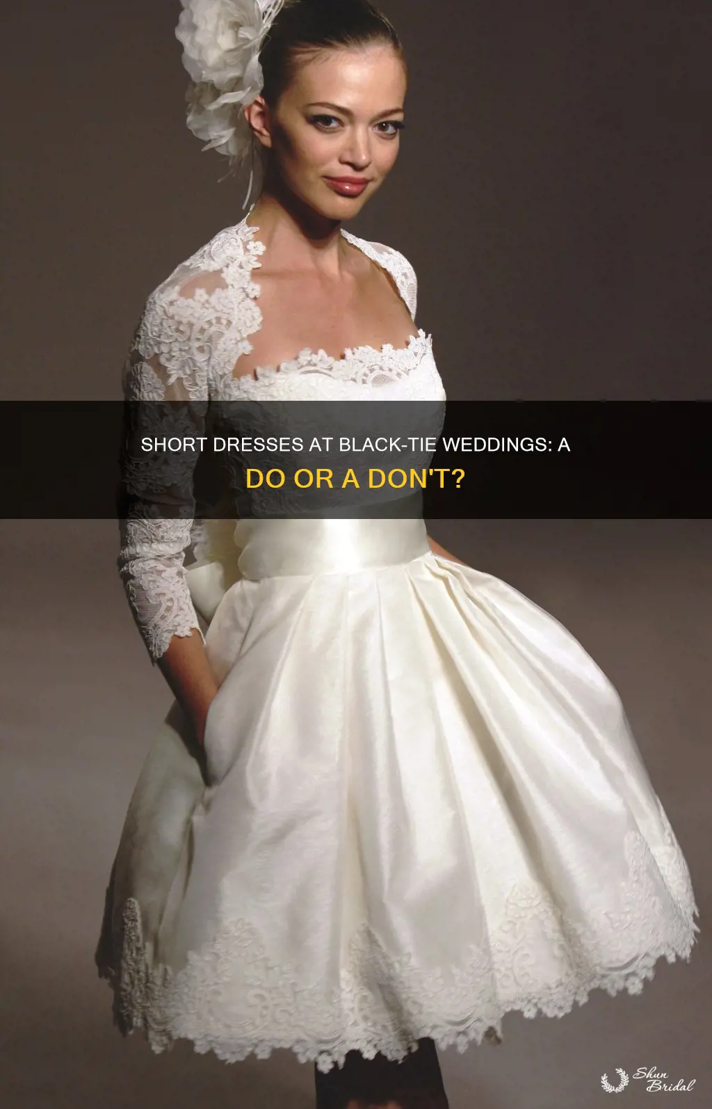 can you wear short dress to black tie wedding