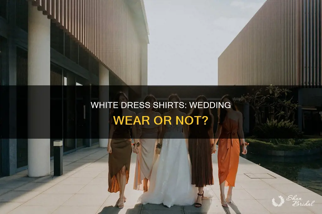 can you wear white dress shirt to a wedding
