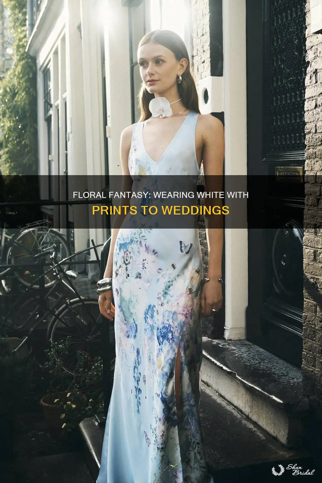 can you wear white dress with floral print to wedding