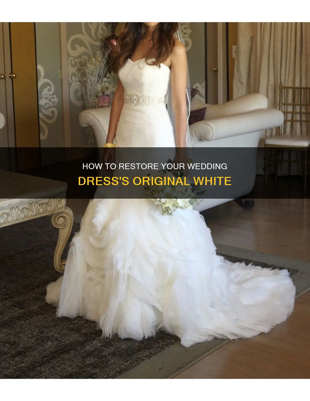 can you whiten a yellowish wedding dress