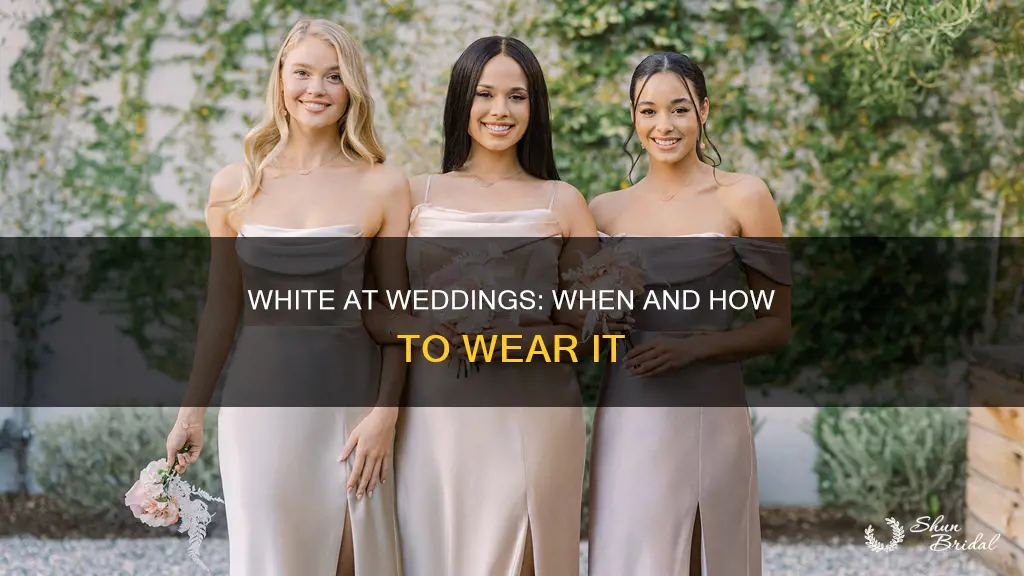 can your dress have white in it for a wedding