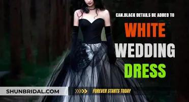 How to Add Black Details to Your White Wedding Dress