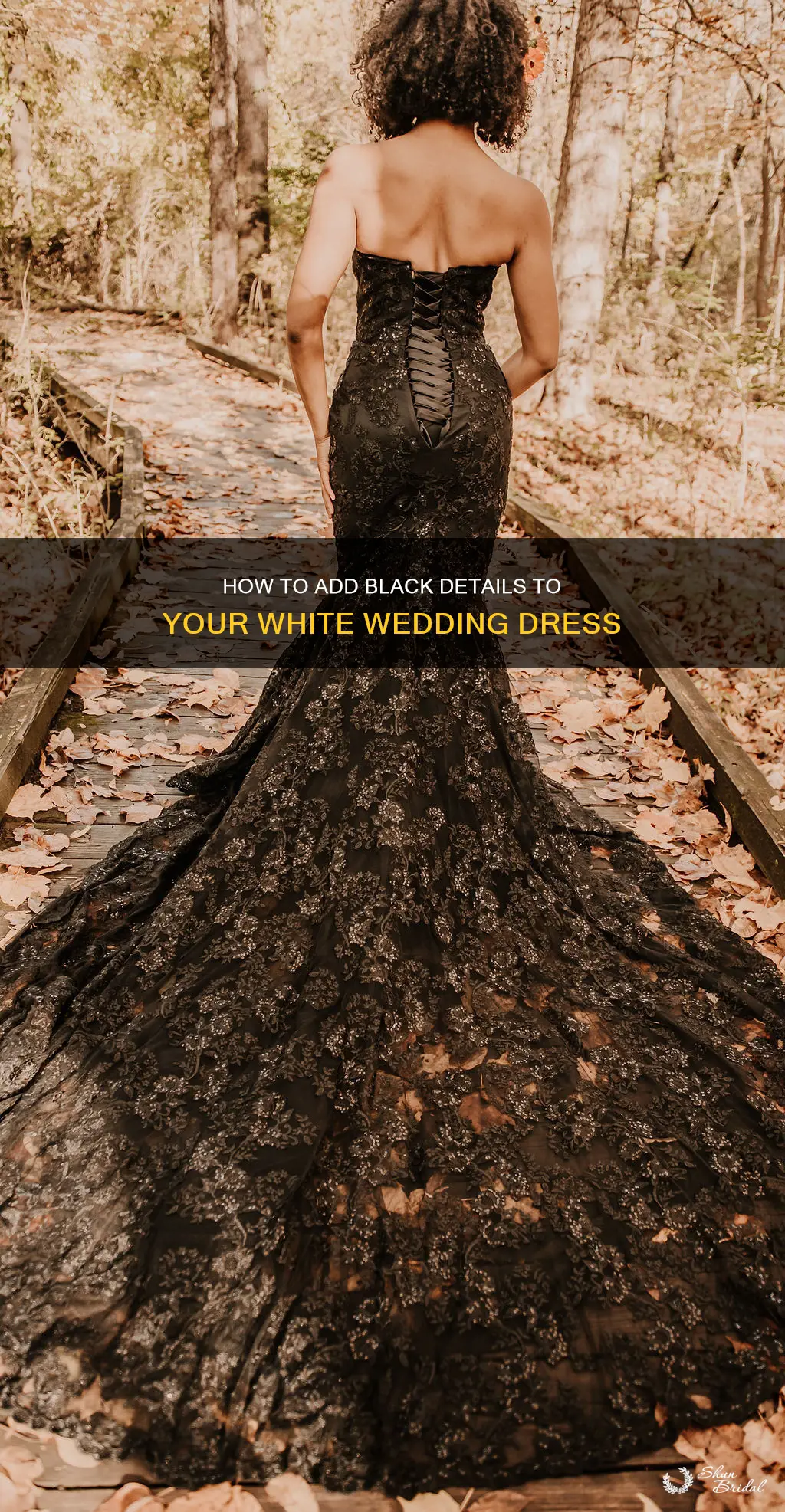 can.black details be added to white wedding dress