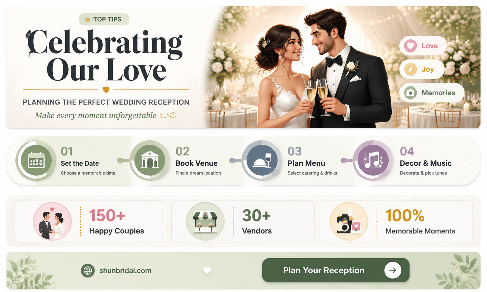 are going to celebrate our wedding reception