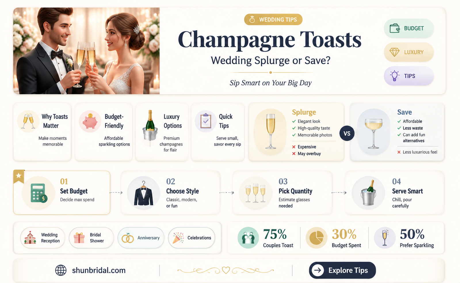 are champagne toasts at weddings worth it
