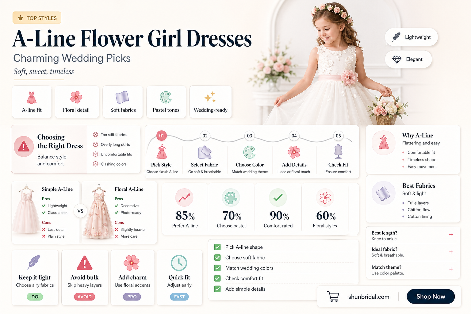 a-line flower girl dresses
