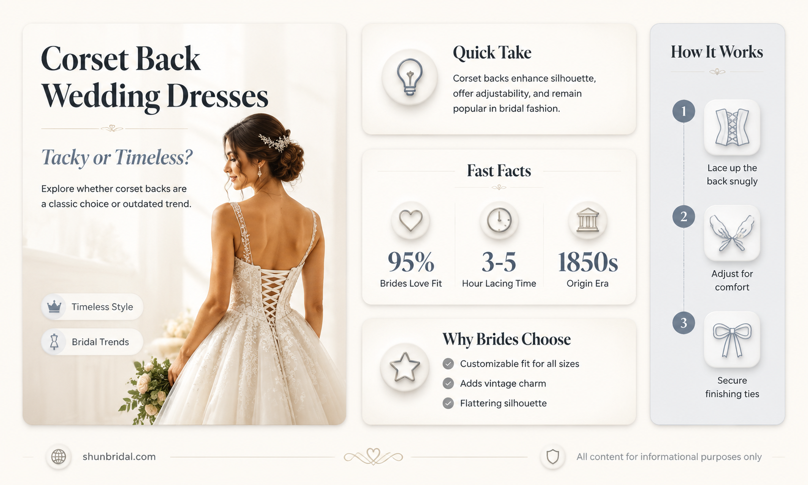 are corset back wedding dresses tacky