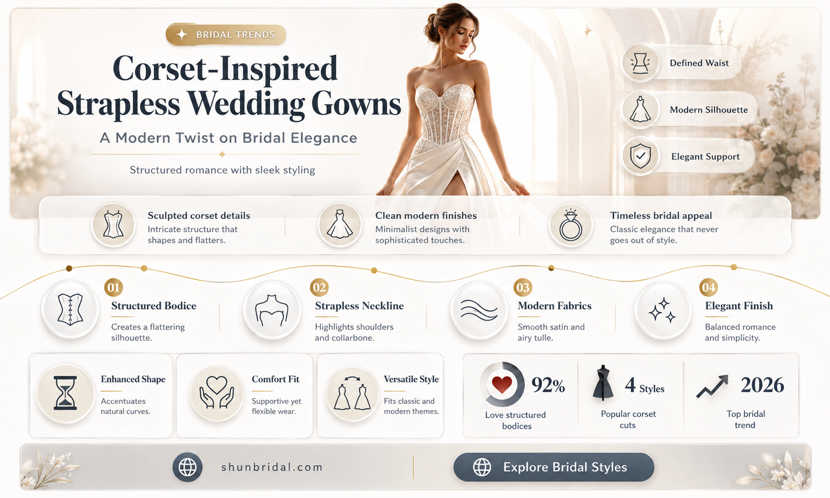 are strapless wedding dresses like a corset