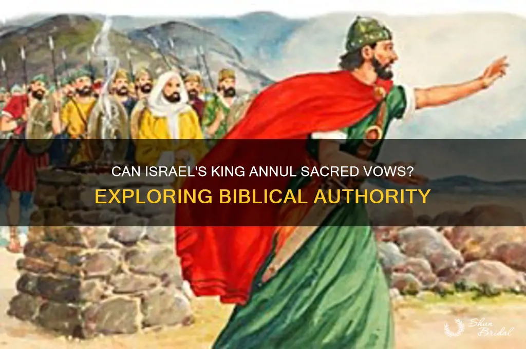 could a king of israel nullify a vow