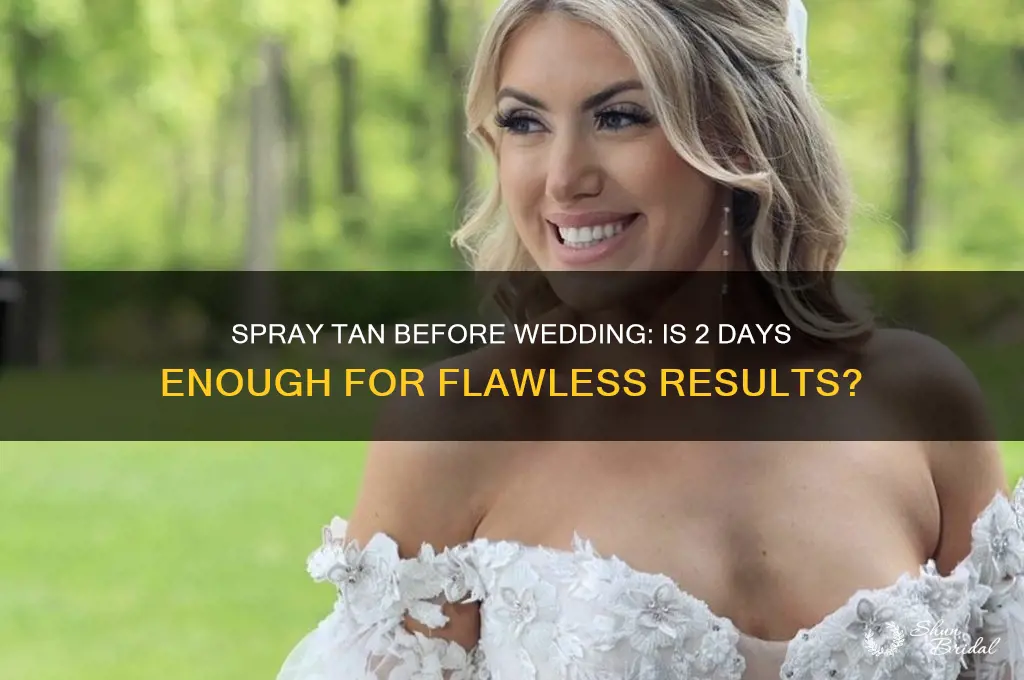 could you get a spray two days before a wedding