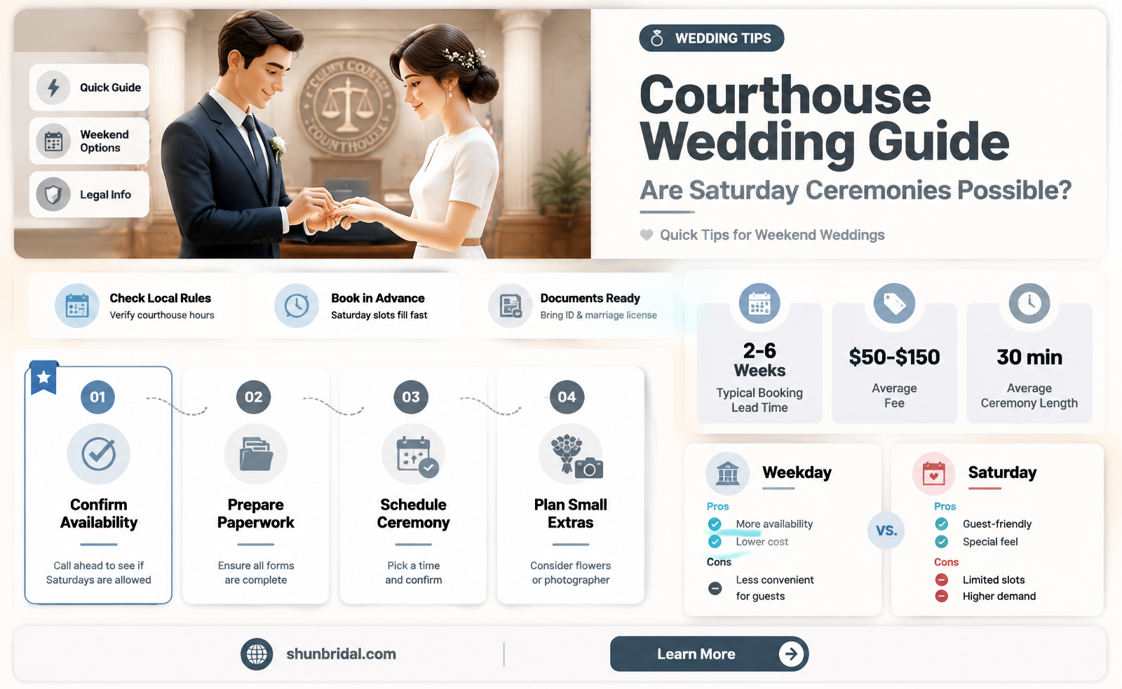 are courthouses open on saturdays for weddings