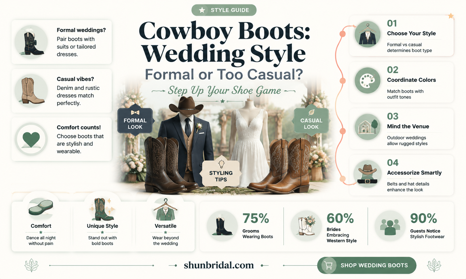 are cowboy boots formal enough for a wedding