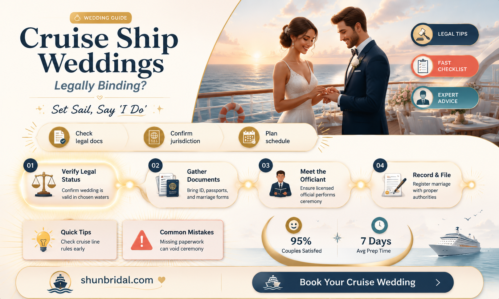 are cruise ship weddings legal