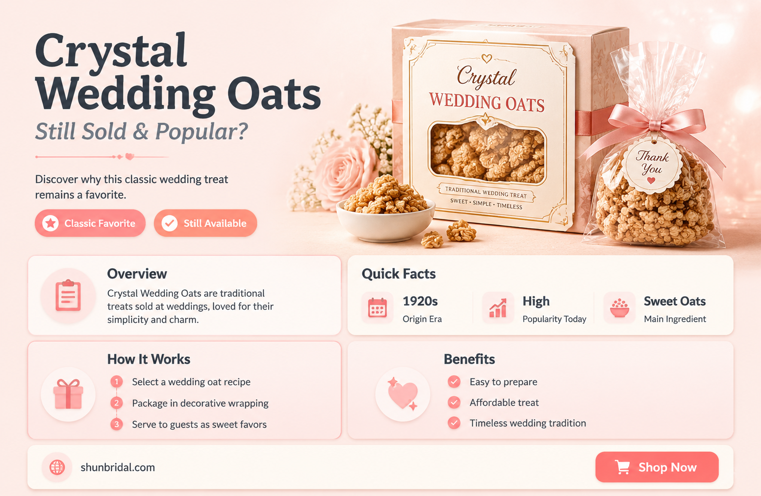 are crystal wedding oats still being sold