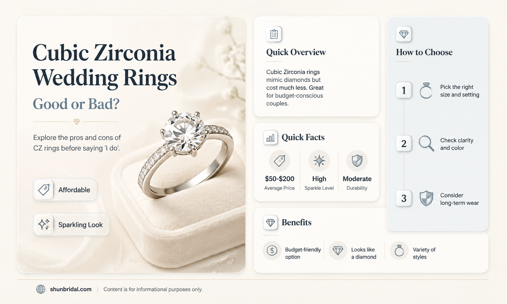 are cubic zirconia wedding rings bad