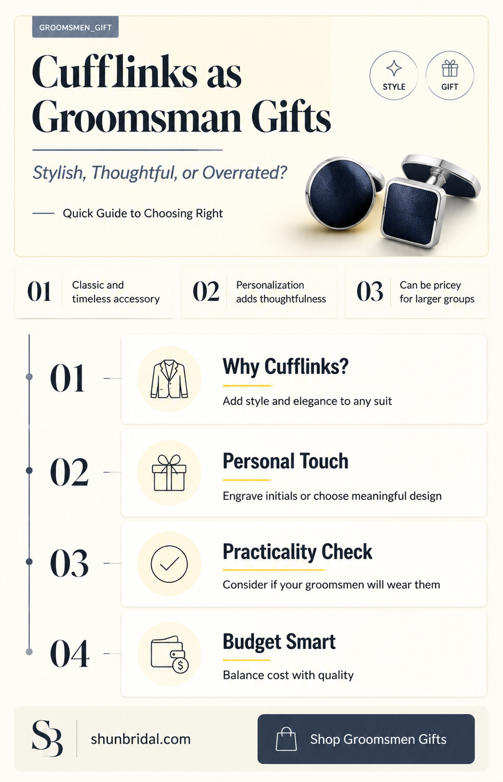 are cufflinks a good groomsman gift