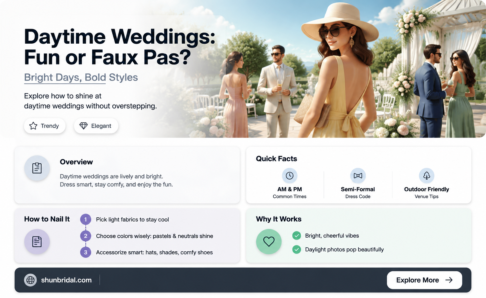 are daytime weddings fun