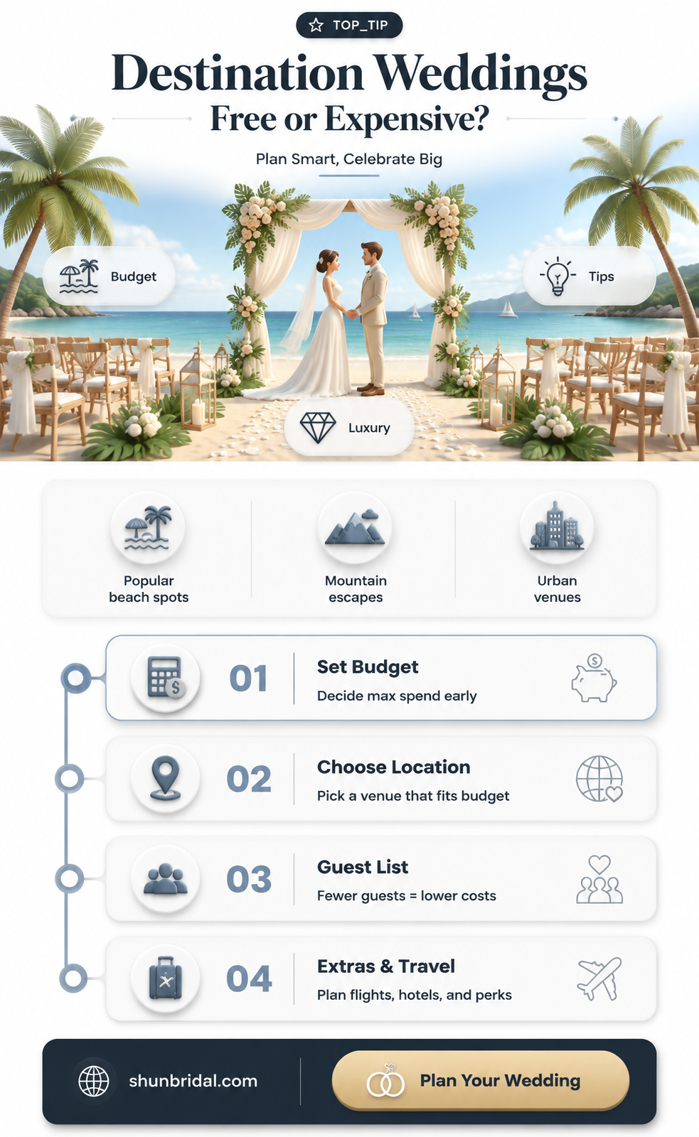 are destination weddings free