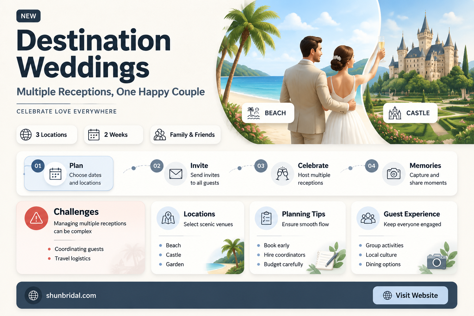 are multiple receptions for one wedding common