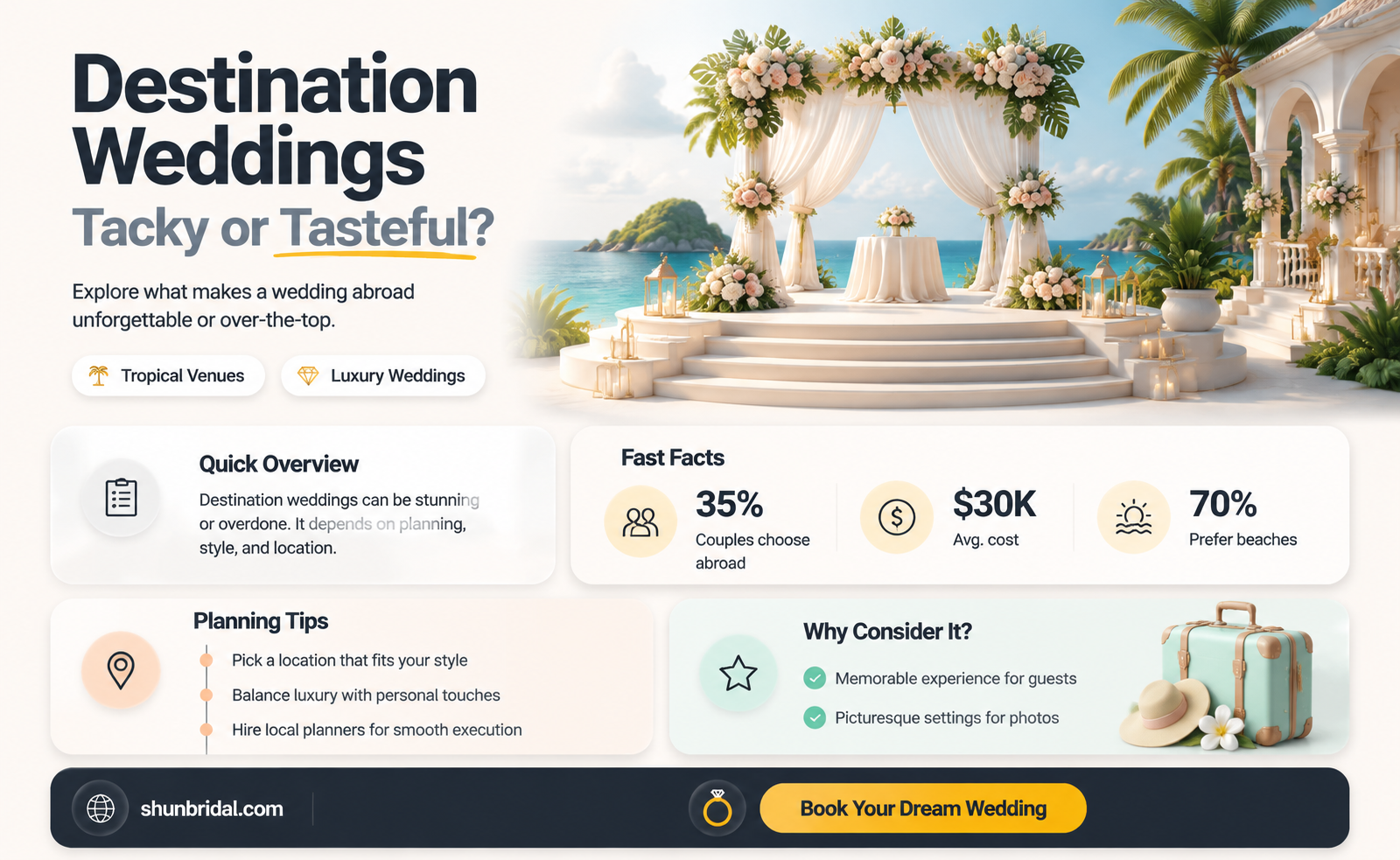 are destination weddings tacky