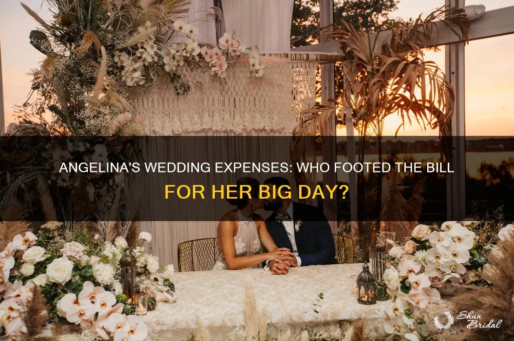 did angelina pay for her wedding