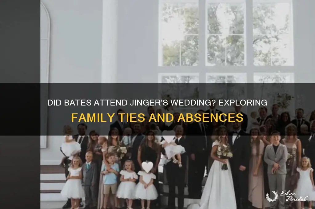 did bates go to jinger wedding